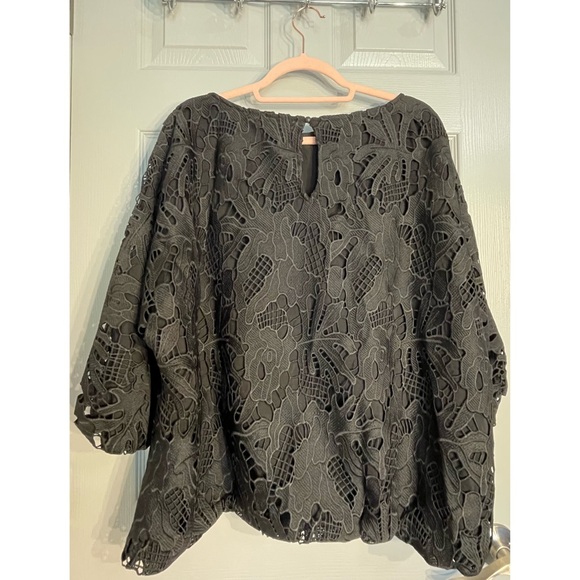 Anthropologie Anne Marie Black Lace Top NWT SZ 2X - Picture 8 of 15